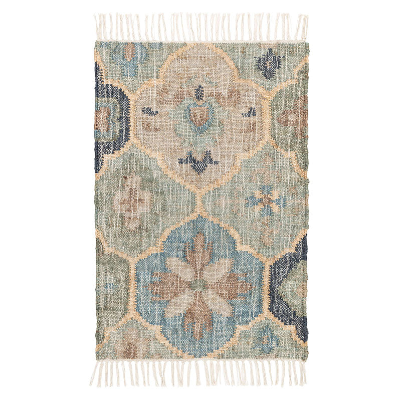 Pali Handwoven Jute Rug - Blue, 2' x 3'