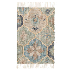 Pali Handwoven Jute Rug - Blue, 2' x 3'
