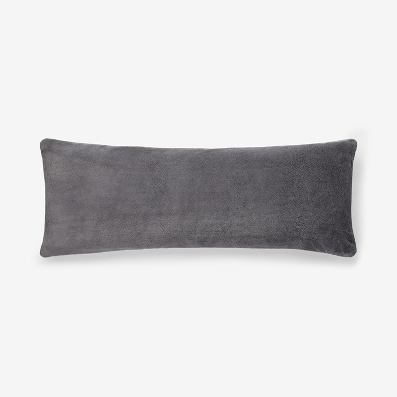 Decorative Lumbar Pillow Cover - Graphite, 14 in. x 40 in.