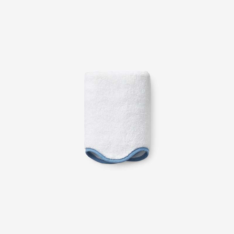 Scalloped Edge Washcloth - Light Blue