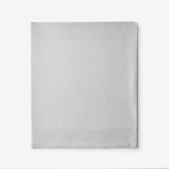Classic Cool Cotton Percale Flat Bed Sheet - Gray Smoke, Oversized Queen
