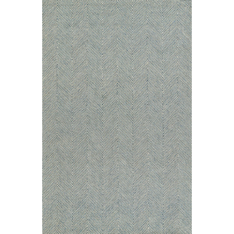 Herringbone Hand Tufted Wool Rug - Blue, 3' 6" x 5' 6"