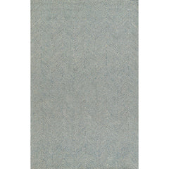 Herringbone Hand Tufted Wool Rug - Blue, 3' 6" x 5' 6"