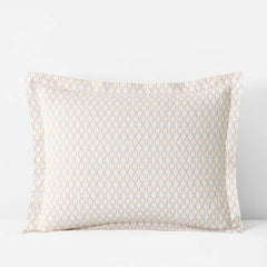 Feliciana Geo Garment Washed Cotton Percale Sham - Clay, King