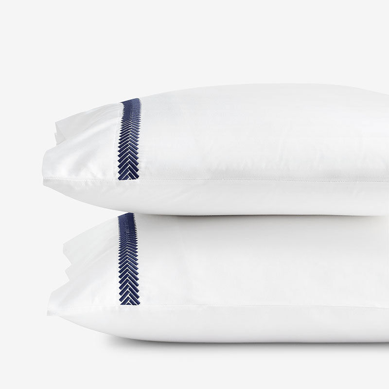 Hewett Luxe Smooth Egyptian Cotton Sateen Pillowcase Set - Blue, King