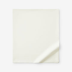 Classic Cool Cotton Percale Flat Bed Sheet - Cream, King/Cal King