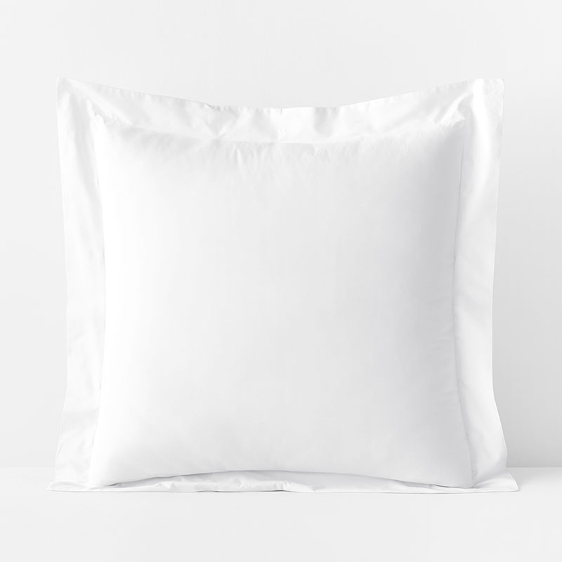Premium Cool Supima® Cotton Percale Sham - White, Euro
