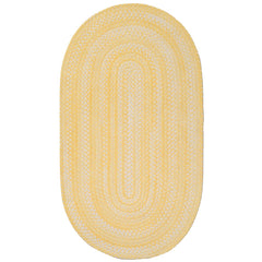 Bambini Braided Chenille Rug - Yellow, 4' x 6' Oval