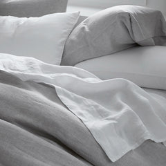 Premium Breathable Relaxed Chambray Linen Sham - Gray, King
