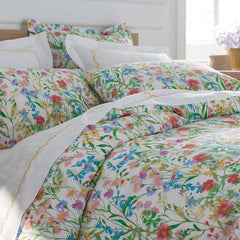 Garden Symphony Classic Cool Cotton Percale Fitted Bed Sheet - Multi, Queen