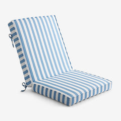 Chair & Seatback Cushion - Narrow Stripe Air Blue