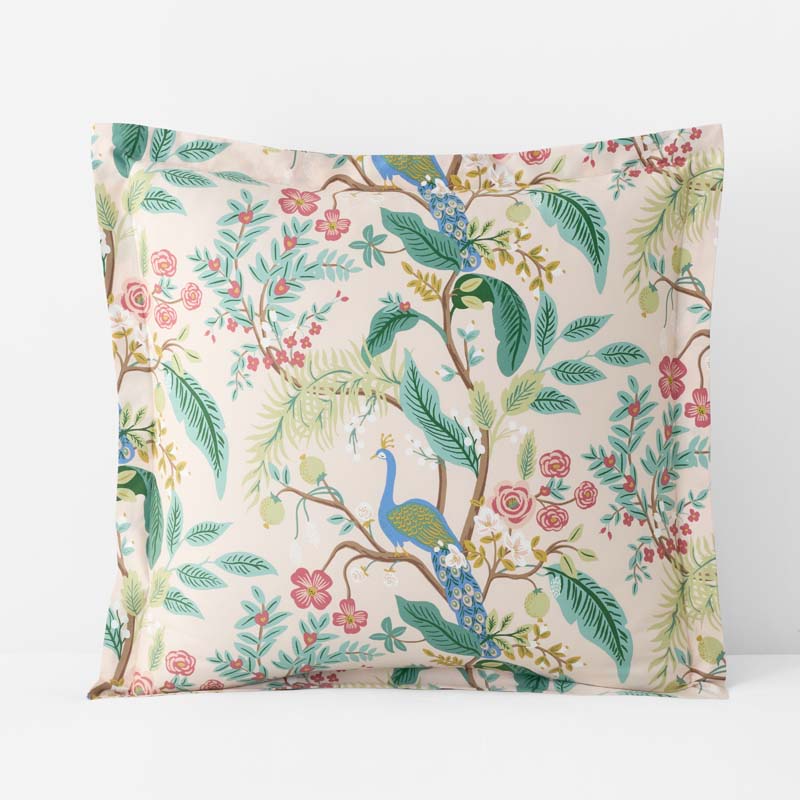 Peacock Classic Smooth Sateen Sham - Blush, Euro