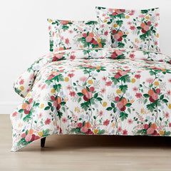 Dahlia Classic Cool Cotton Percale Comforter - White Multi, Full