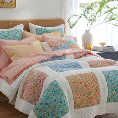 Brenna Patchwork Quilted Sham - White Multi, Standard