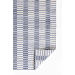 Handwoven Checked Plaid Performance Rug - Blue, 8' x 10'