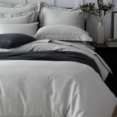 Premium Smooth Supima® Cotton Wrinkle-Free Sateen Pillowcase Set - Light Gray, King