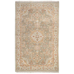 Kendra Hand Knotted Wool Rug - Olive, 6' x 9'