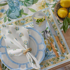 Garden Floral Cotton Napkins, Set of 4 - Gardenia Mist