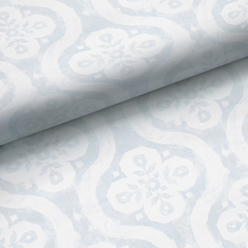 Chateau Removable Wallpaper - Sky Blue, Swatch
