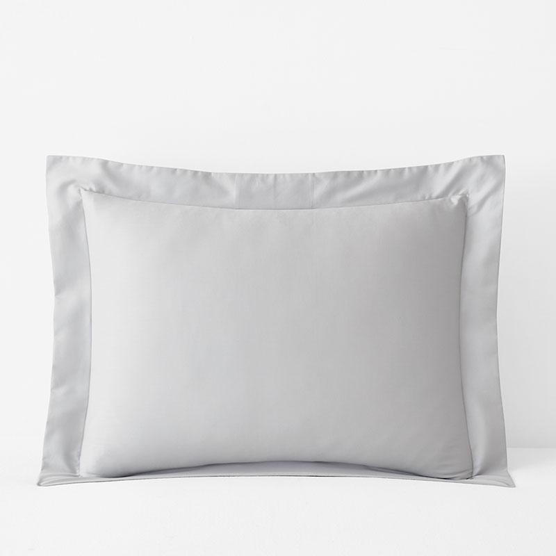 Classic Smooth Sateen Solid Sham - Light Gray, King
