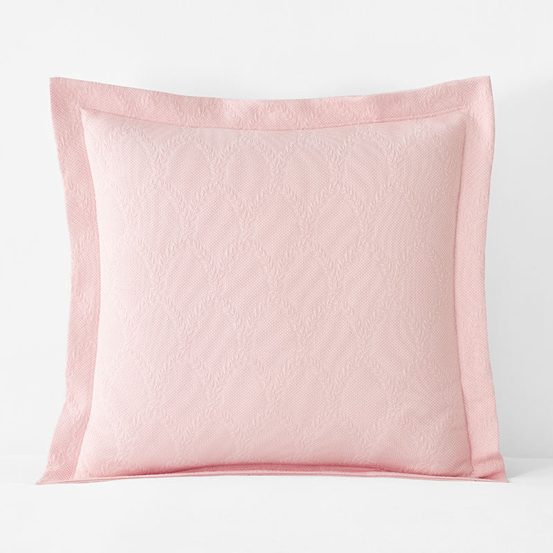 Laurel Matelasse Sham - Soft Pink, Euro