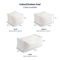 Indoor/Outdoor Pouf - Sapphire, Small