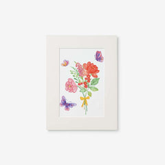 Butterflies & Flowers Wall Art - Purple