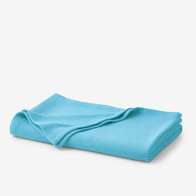 Cotton Weave Blanket - Turquoise, Full