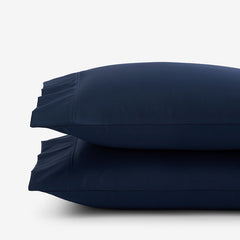 Premium Smooth Supima® Cotton Wrinkle-Free Sateen Pillowcase Set - Navy, King