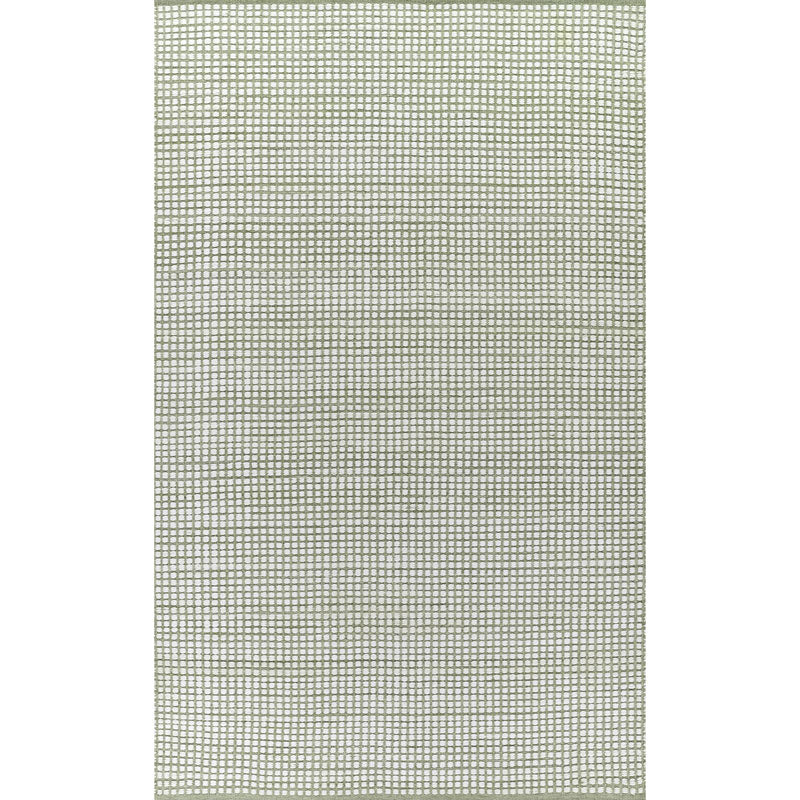 Handwoven Mini Checkered Performance Rug - Green, 8' x 10'