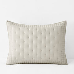 Pintuck Quilted Sham - Oatmeal, King