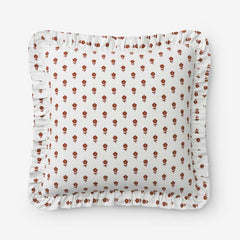 Flowers Decorative Square Pillow Cover -  Flowers Nutmeg, 20 in. x 20 in.