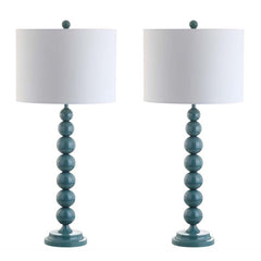 Beaded Table Lamp, Set of 2 - Blue