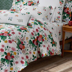 Dahlia Classic Cool Cotton Percale Sham - White Multi, Standard
