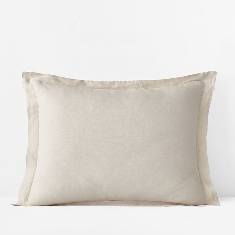 Premium Breathable Relaxed Linen Sham - Parchment, Standard