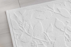 Flatwoven Textured Bath Mat - Leaves, 21 in. x 34 in.