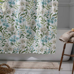 Gardenia Mist Premium Smooth Wrinkle-Free Sateen Shower Curtain - Cream Multi