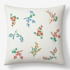 Amelia Decorative Square Pillow Cover - Ivory