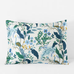 Peacock Classic Smooth Sateen Sham - Ivory Multi, King