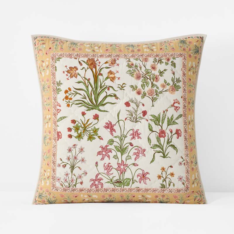 Myesha Quilted Sham - Gold, Euro