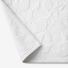 Flatwoven Textured Bath Mat - Leaves, 21 in. x 34 in.