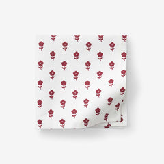 Flower Napkins, Set of 4 - Red