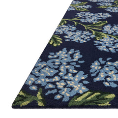 Joie Wool Rug - Hydrangea Navy, 2' 6" x 7' 6" Runner
