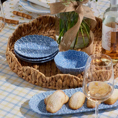 Hydrangea Serving Platters, Set of 2 - Blue