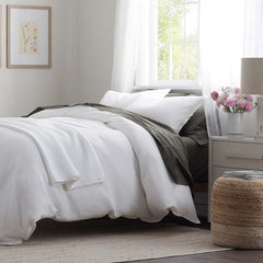 Mini Waffle Duvet Cover - White, Twin/Twin XL