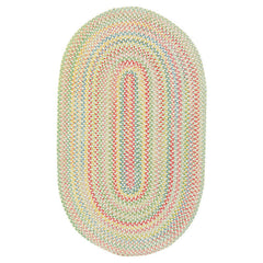 Garden Stripe Reversible Braided Cotton Rug - Multi, 5' x 8' Oval