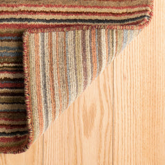 Brindle Stripe Spice Hand Knotted Wool Rug -  Spice, 8' Runner