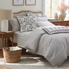 Delphine Classic Cool Cotton Percale Sham - Ivory Multi, Standard