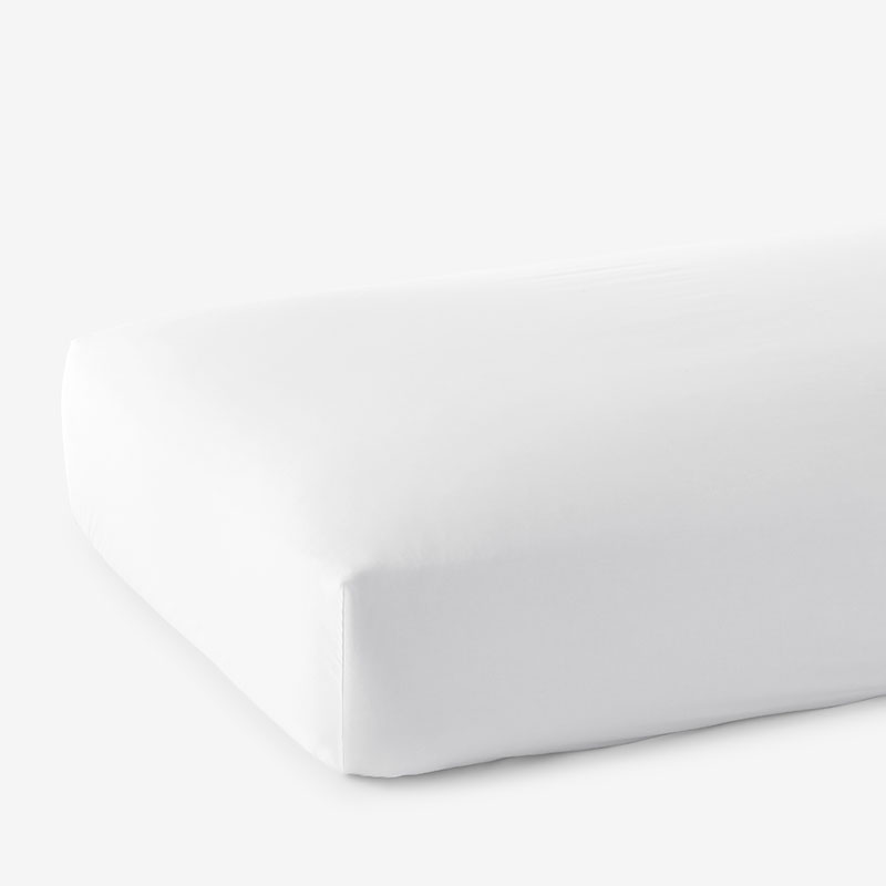 Premium Smooth Supima® Cotton Wrinkle-Free Sateen Fitted Bed Sheet - White, Deep Pocket Cal. King