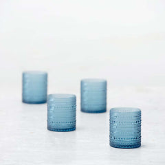 Orbetto Outdoor Drinkware, Set of 4 - Blue, Old Fashioned